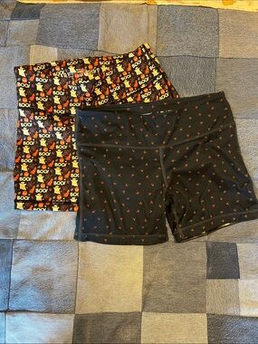 Women’s Black-Print Active Shorts - Pack of 2